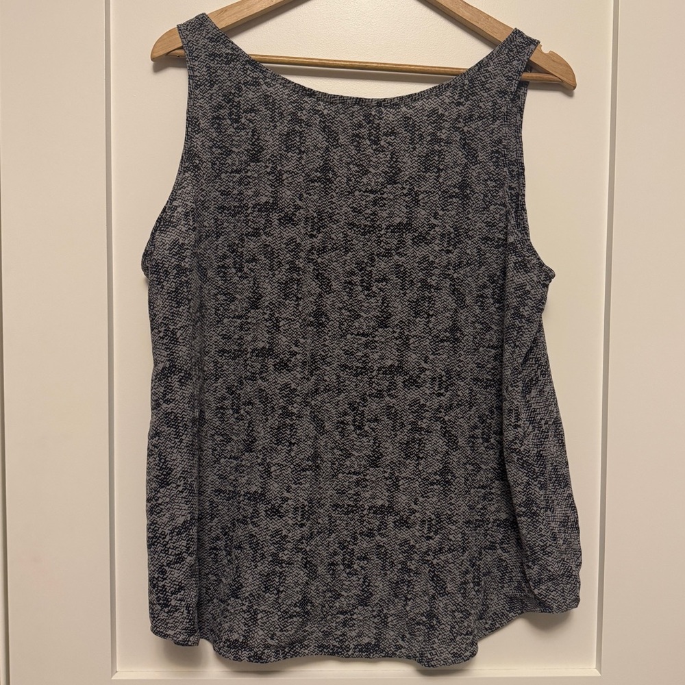 Eileen Fisher Tank Roadster Print Snakeskin Silk Crepe de Chine XL - Picture 3 of 3